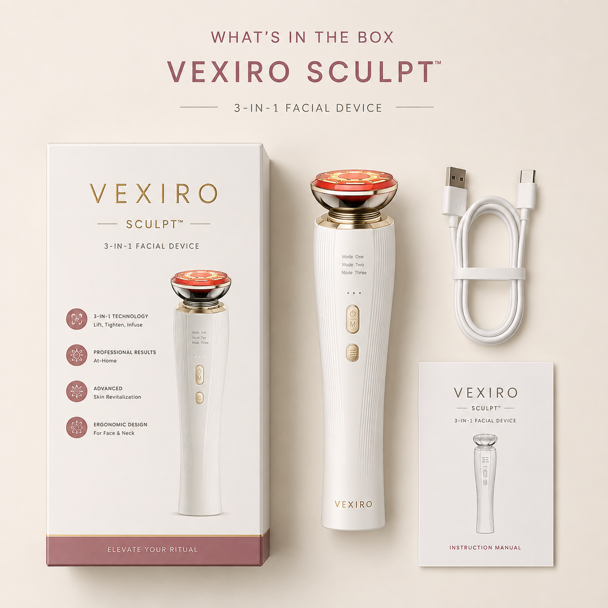 Vexiro Sculpt™ 3-in-1 Facial Device