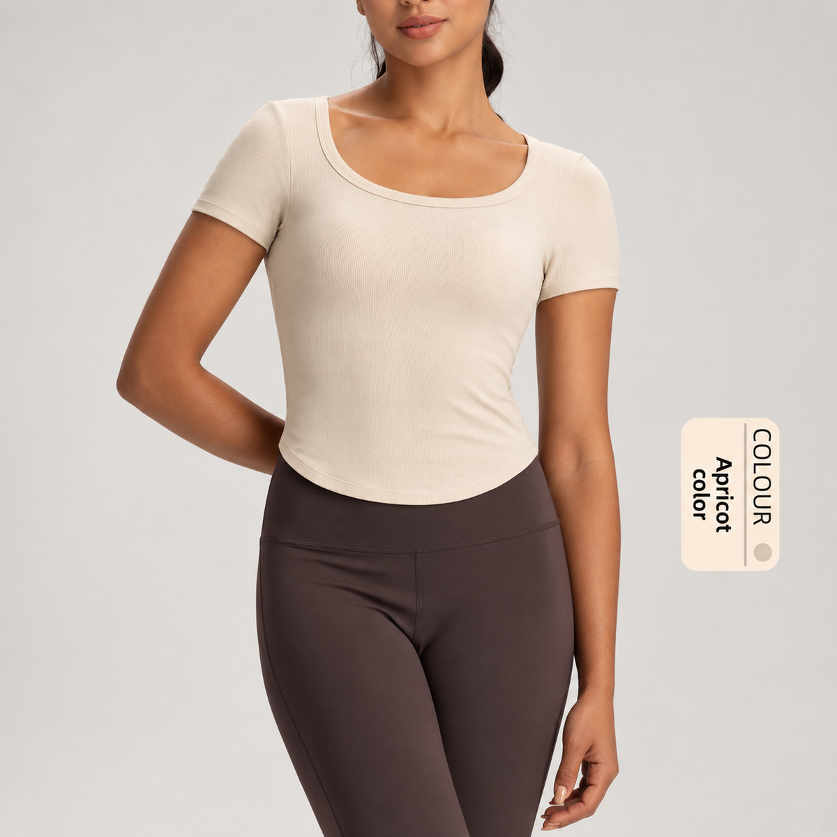 Built-In Bra Fitted Tee