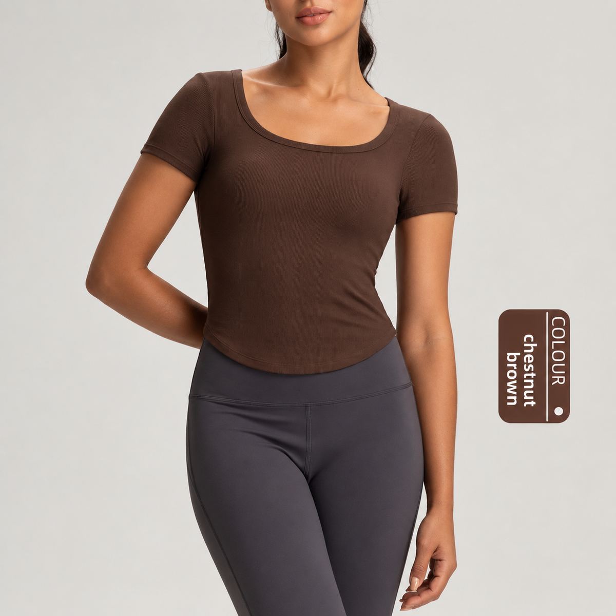 Built-In Bra Fitted Tee