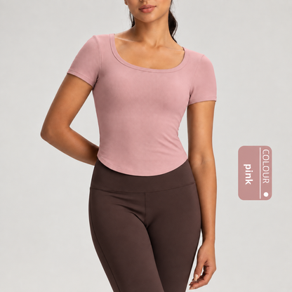 Built-In Bra Fitted Tee