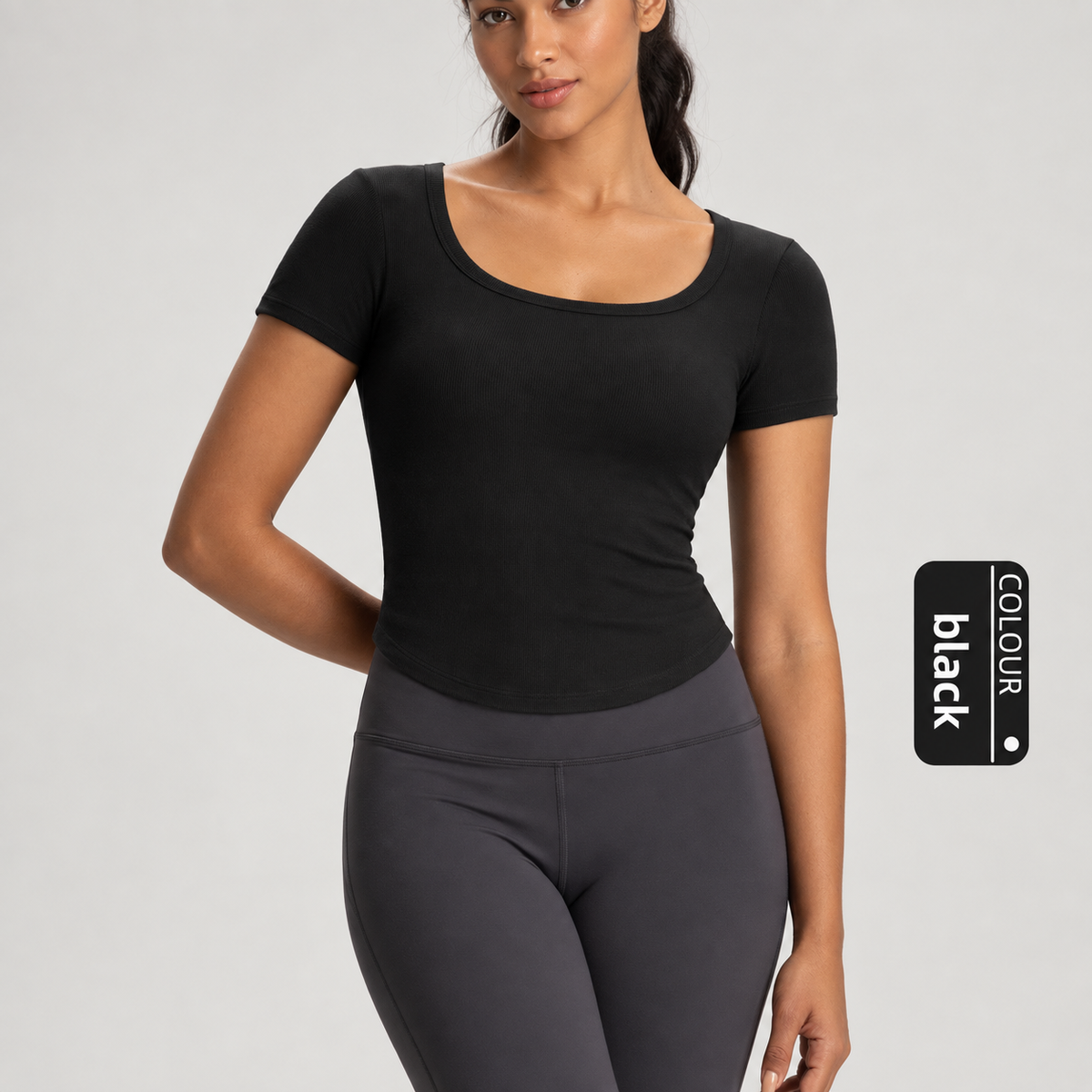 Built-In Bra Fitted Tee