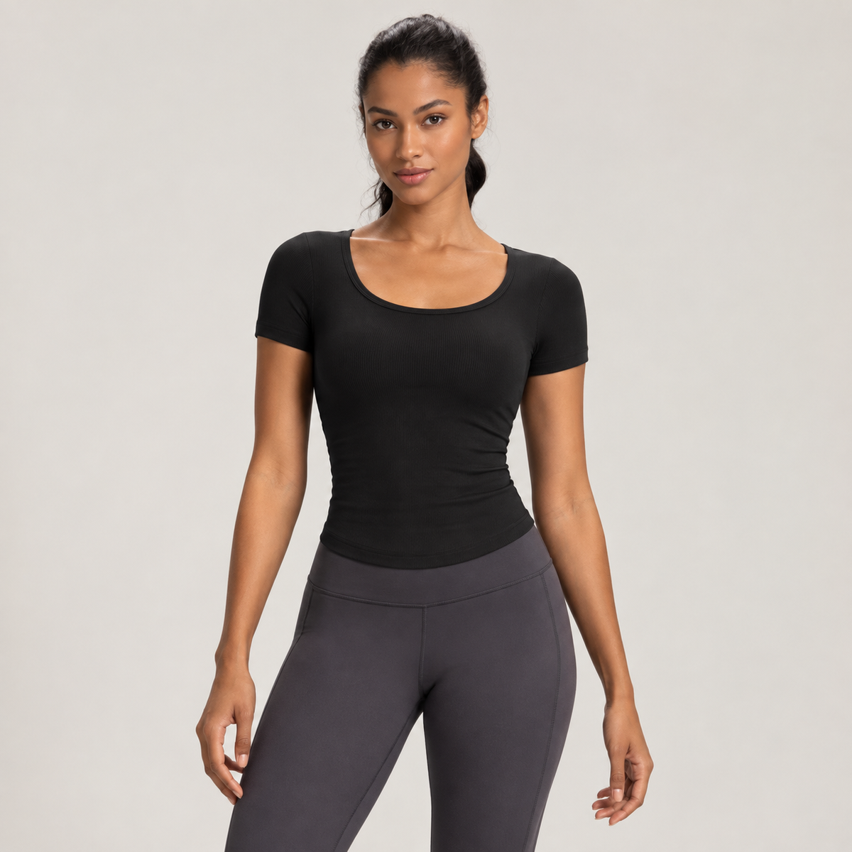 Built-In Bra Fitted Tee