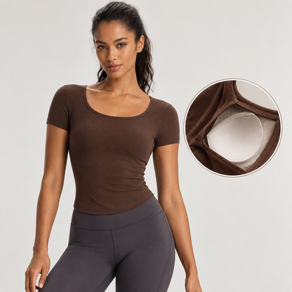 Built-In Bra Fitted Tee